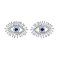 Blue Eyes Earrings Jewelry Copper Inlaid Zircon Earrings Women Evil's Eye Personalized Ear Jewelry