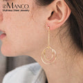 EManco Women's Fashion Earring Statement Stainless Steel Geometric Dangle Earrings Fashion Jewelry