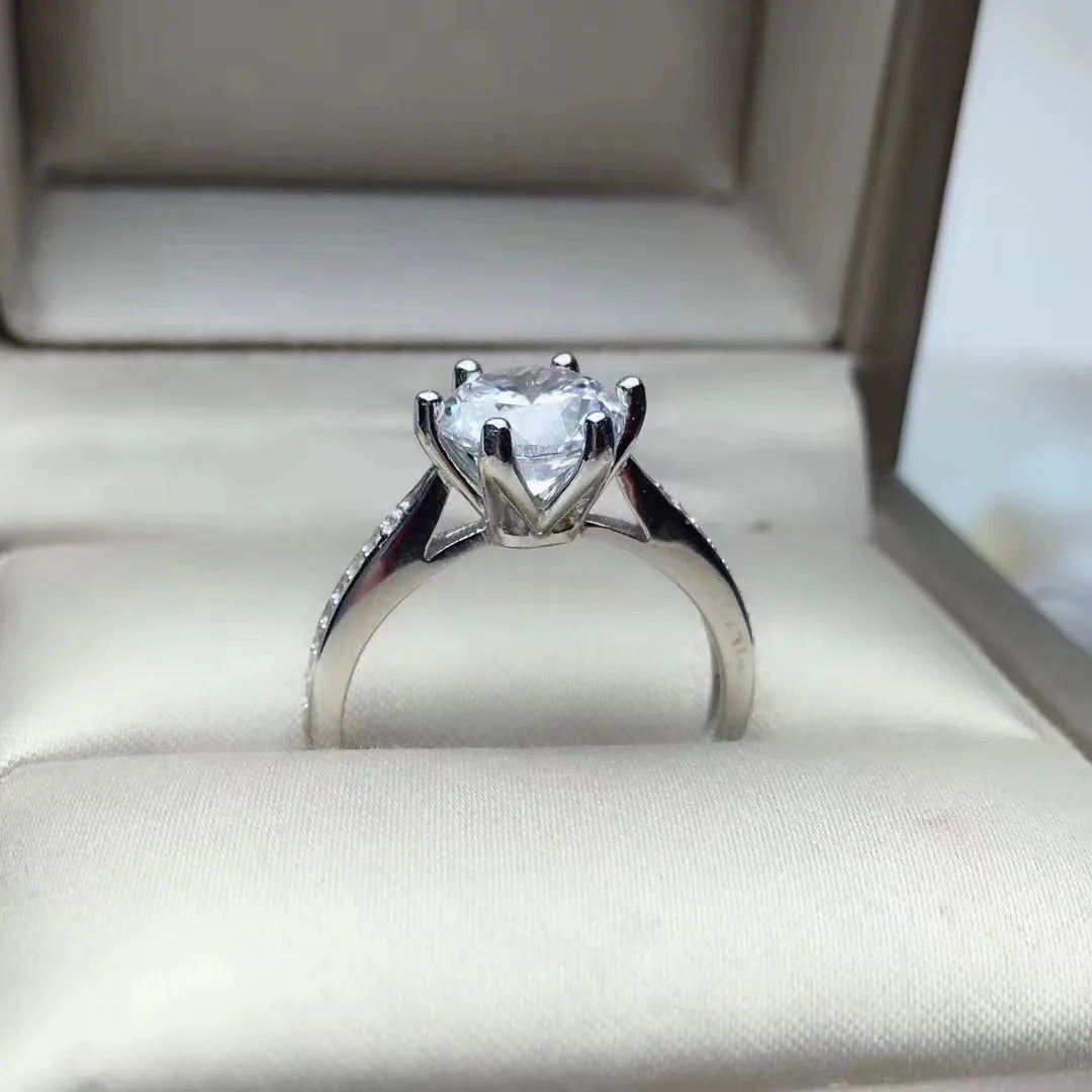 Hot Sale 925 Sterling Silver Vintage Moissanite Rings for Women Good Price with Free Shipping
