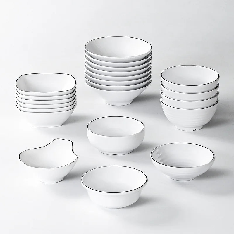 Unbreakable Custom A5 Melamine Small Rice Bowl Hot Pot Seasoning Dish Fast Food Restaurant Soup Bowls Dessert Bowl