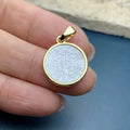 Wholesale Custom Mother of Pearl Shell Round Holy Bible Cross Charms Pendants Jewelry Making for Necklaces
