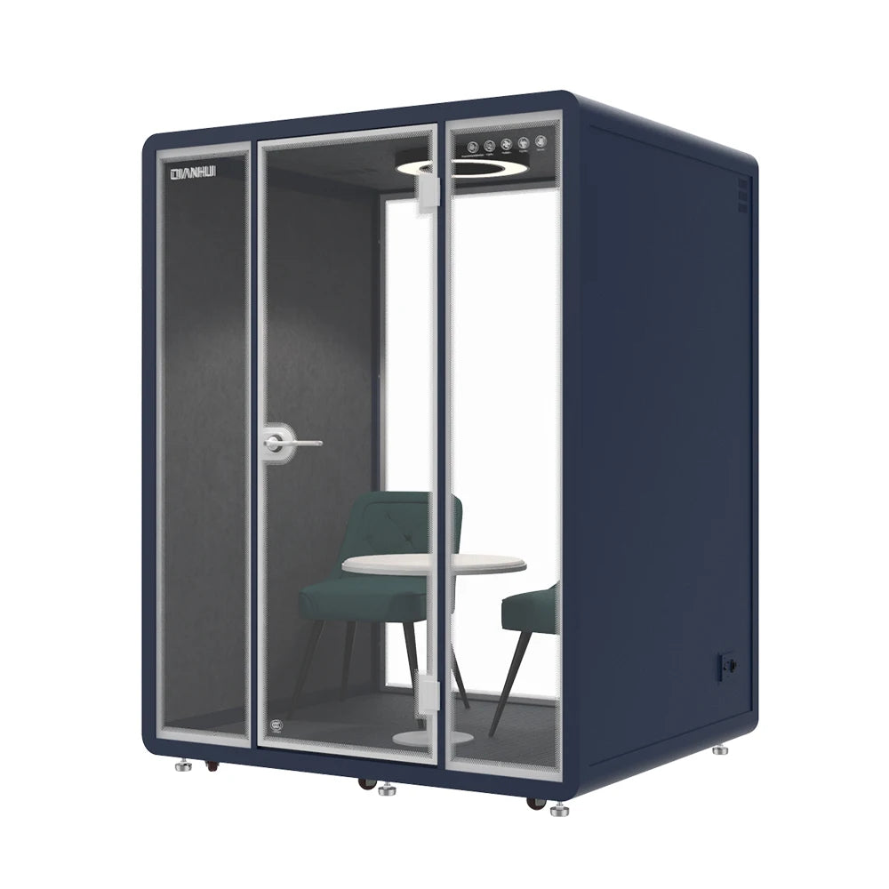 35db soundproof acoustic soundproof business office meeting pod made by 10mm lamination hollow soundproof glass