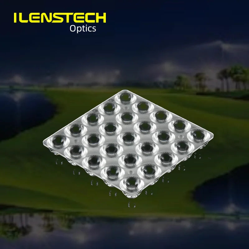Ilenstech Led Street Light Lens 20 Degree Lens Array 25 in 1 Grow Light Lenses Tunnel Lighting