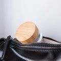Hot Sale Cosmetic Face Cream Container 15g 30g 50g 100g Frosted Clear Glass Jar With Bamboo Wood Lid