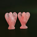 Huiying Hand Carved Natural Small Rose Quartz Stone Crystal Angels for Gifts Crafts