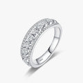 Ailmay Authentic 925 Sterling Silver Dazzling Round Zircon Rings for Women Wedding Engagement Fine Elegant Female Jewelry