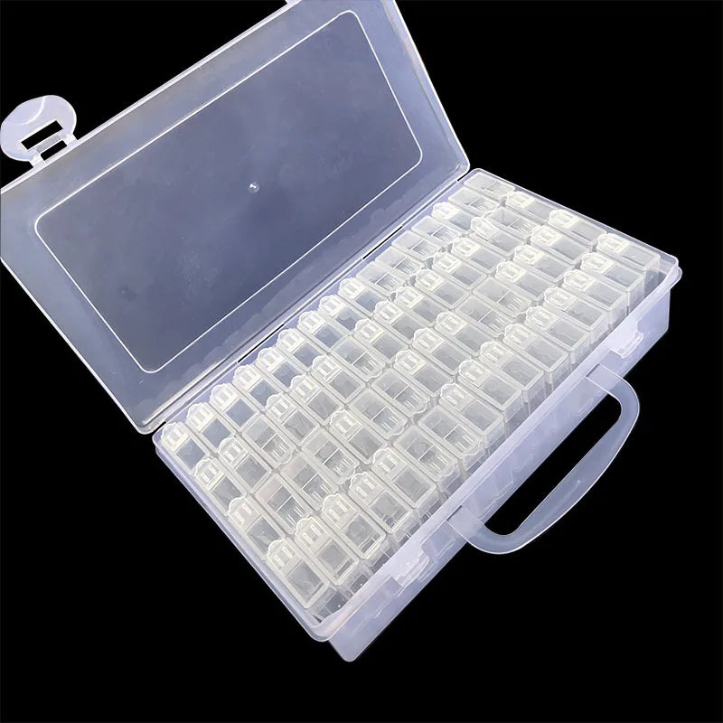 Diamond Painting Storage Containers Portable Bead Storage Container 64 Gird Diamond Painting Accessories (Storage Box)