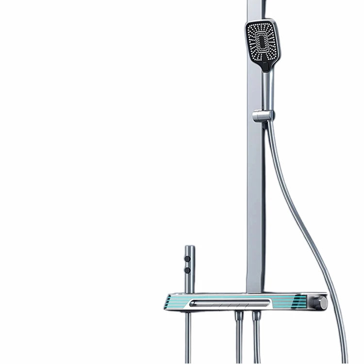 Gun Grey Modern Factory Made Bathroom Shower with LED Digital Display Wall Mounted Shower Column Set for Farmers Home
