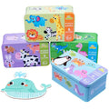 Montessori Creative Cartoon Puzzle Game Iron Box Car Fruit Animal Cognition Game Wooden Educational Puzzle Game for Kids