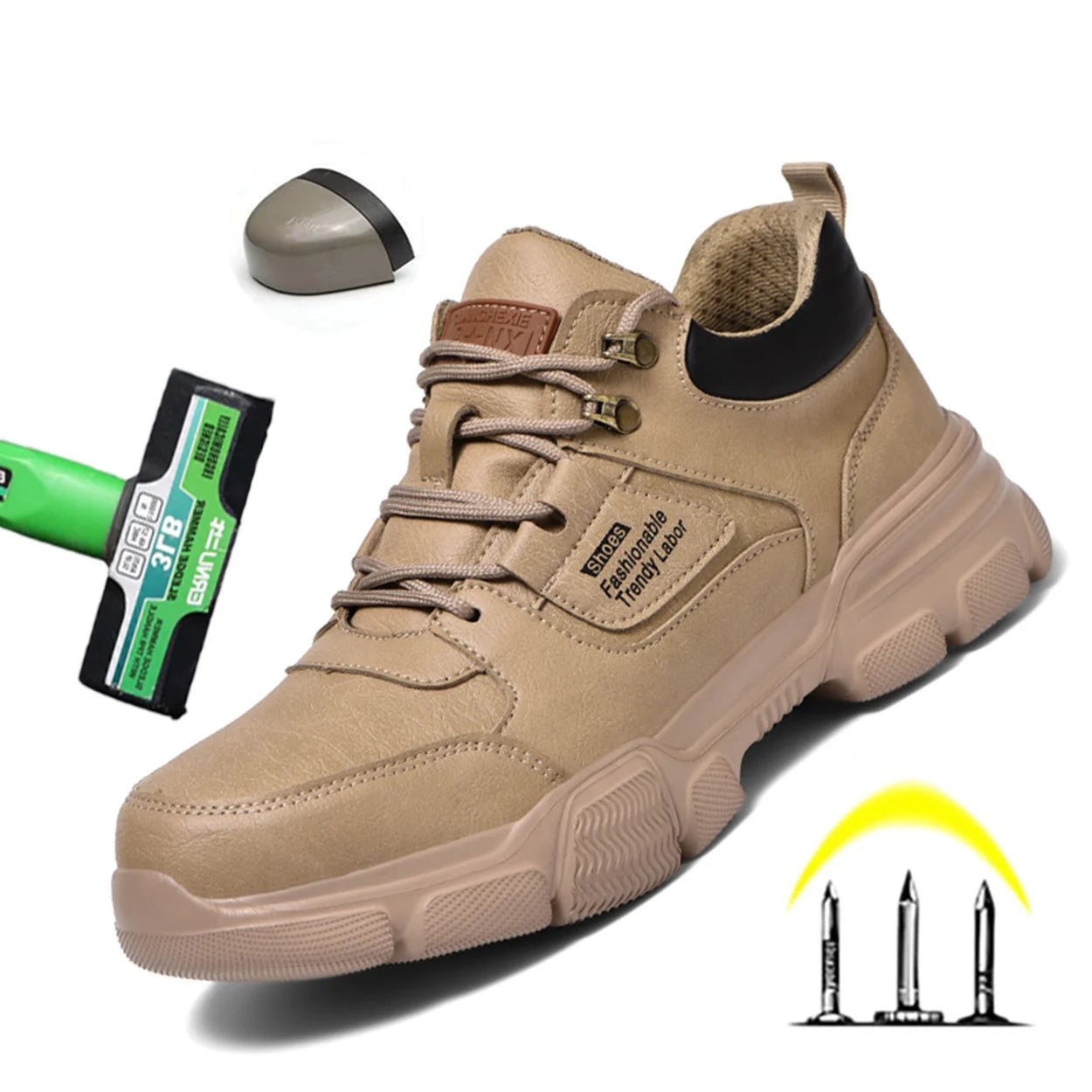 Diansen Model 705 Safety Shoes Casual Industrial protection Steel Toe Nonslip Safety Shoes for Men Construction Work Shoes