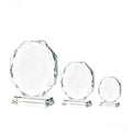 Octagon Shape Crystal Trophy Award with Engraving Love Theme DIY Feature Clear Base