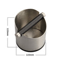 Barista Tools Household Table Coffee Grounds Knock Box Stainless Steel Mini Coffee Knock Box with Rubber Bar