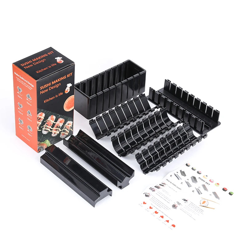 Original New Design 7 Pieces in 1 Sushi Making Kit for Beginner Sushi Tools Making Mold Set