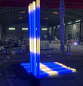 Customized Size Interactive Props With Colorful Flowing Light Columns Glowing Cylinders for Event Decoration