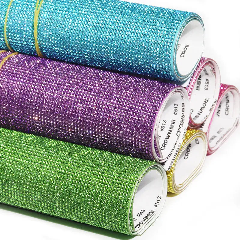 Hot Selling Ss6 Hot Fix Rhinestone Sheet Ab Rhinestone Sheet 20*24 24*40 Cm Self Adhesive Rhinestone Sheet