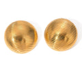 Vintage Geometric Round Texture Stainless Steel Stud Earrings Waterproof 18K PVD Gold Plated Metal Fashion Jewelry for Women