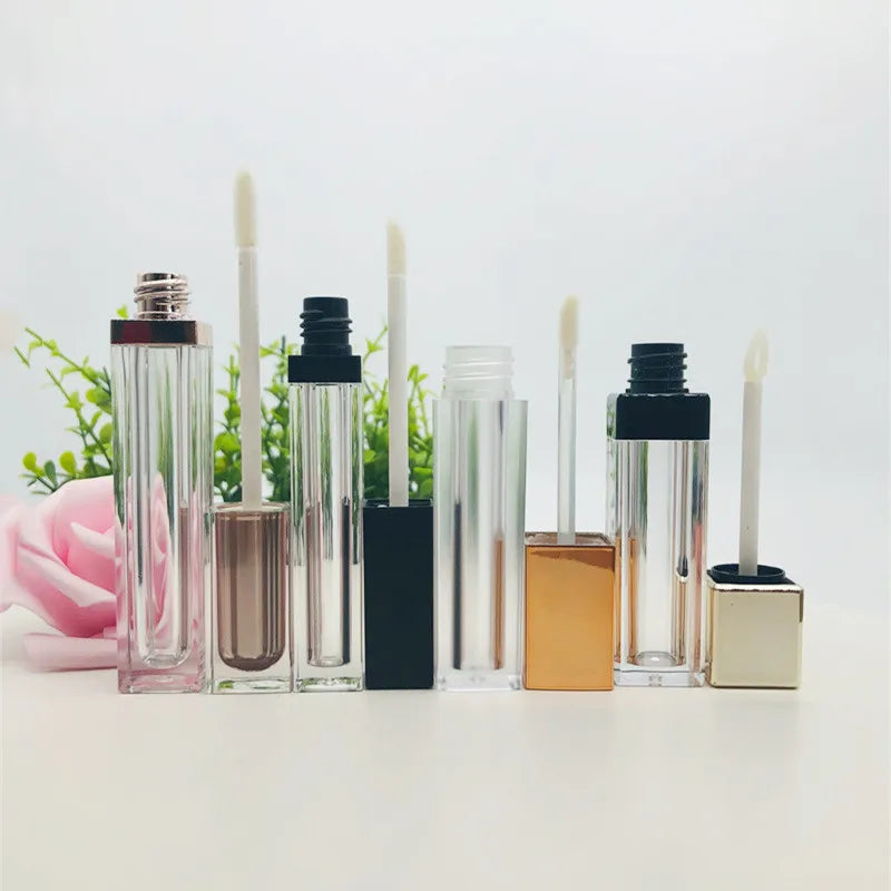 5ml Hot Selling Cosmetic Makeup Lipgloss Container Slim All Colors Plastic Lip Gloss Tubes