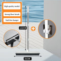 Long Handle Silicone Broom Rubber Carpet Rake Squeegee Pet Hair Remover Floor Cleaning Push Broom