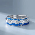 Anillos De Pareja Trendy Couple Jewelry  City Wall Star Moon Ring Simple Advanced Emotional Couple Rings Jewelry for Men Women