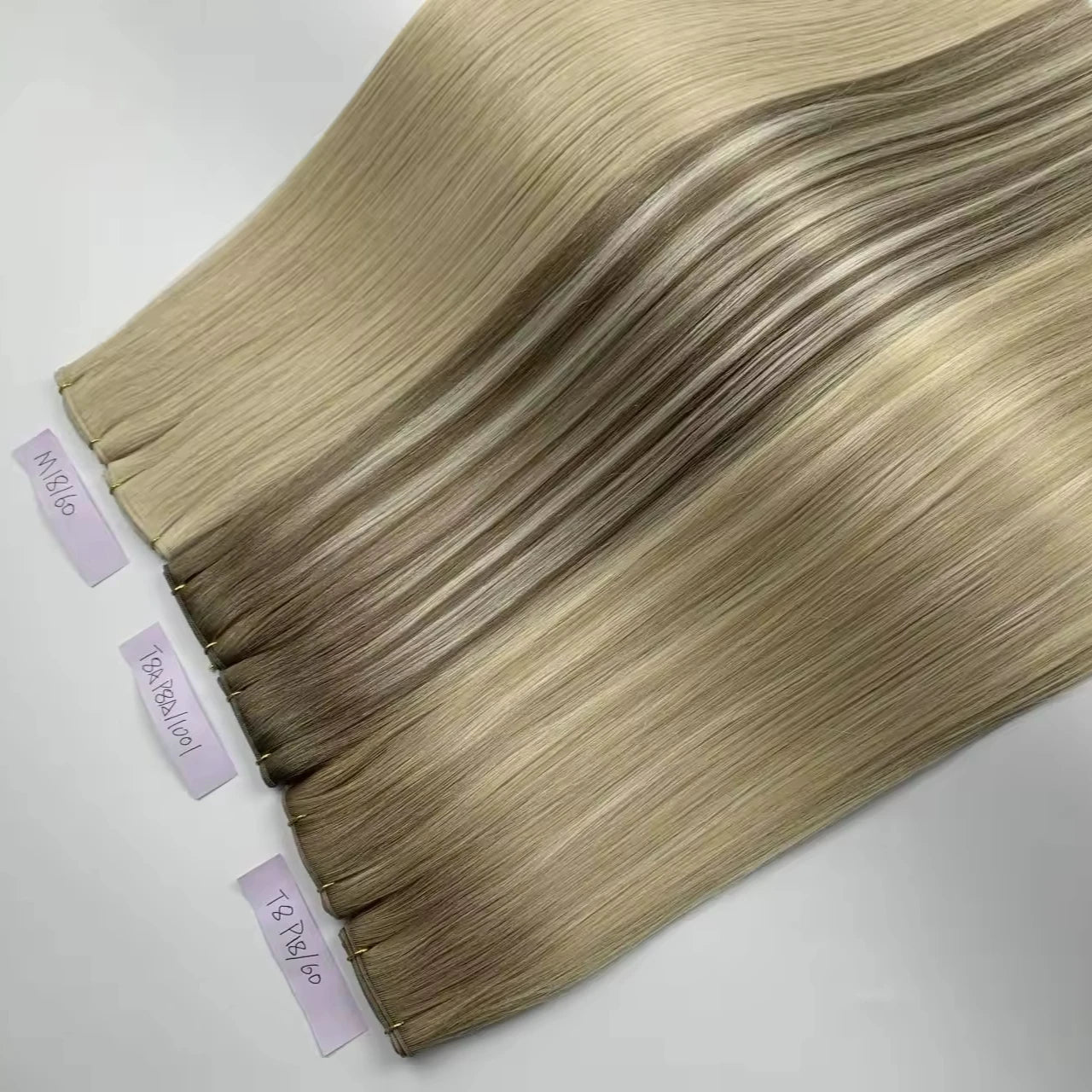 European Virgin Remy Can Be Cut Double Drawn Weft Human Hair Genius Weft Hair Extensions