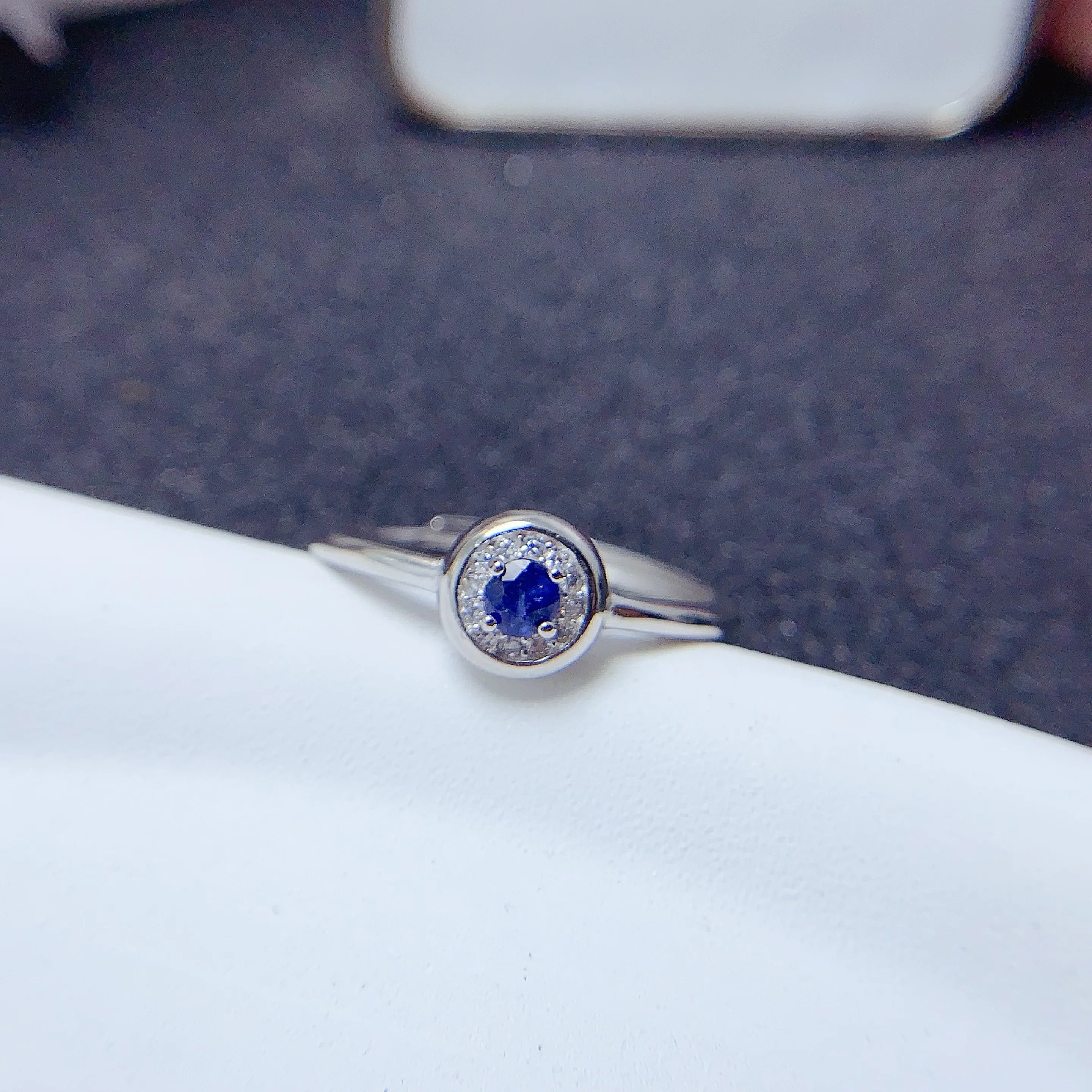 High Quality Branded Bulk 925 Silver Fine Jewelry Natural Sapphire Dainty Stylish Ladies Rings for Wedding and Party