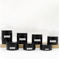 BORUI PET 50ml-250ml Empty Plastic Black Matt Cosmetic Jars for Lipstick Face Cream Lotion Loose Powder Skin Care (Custom Color)