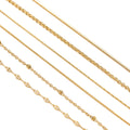 Factory Wholesale 18K Gold Plated Basic Bead Chain Necklace Extension Chain Stainless Steel Box Chain Necklace
