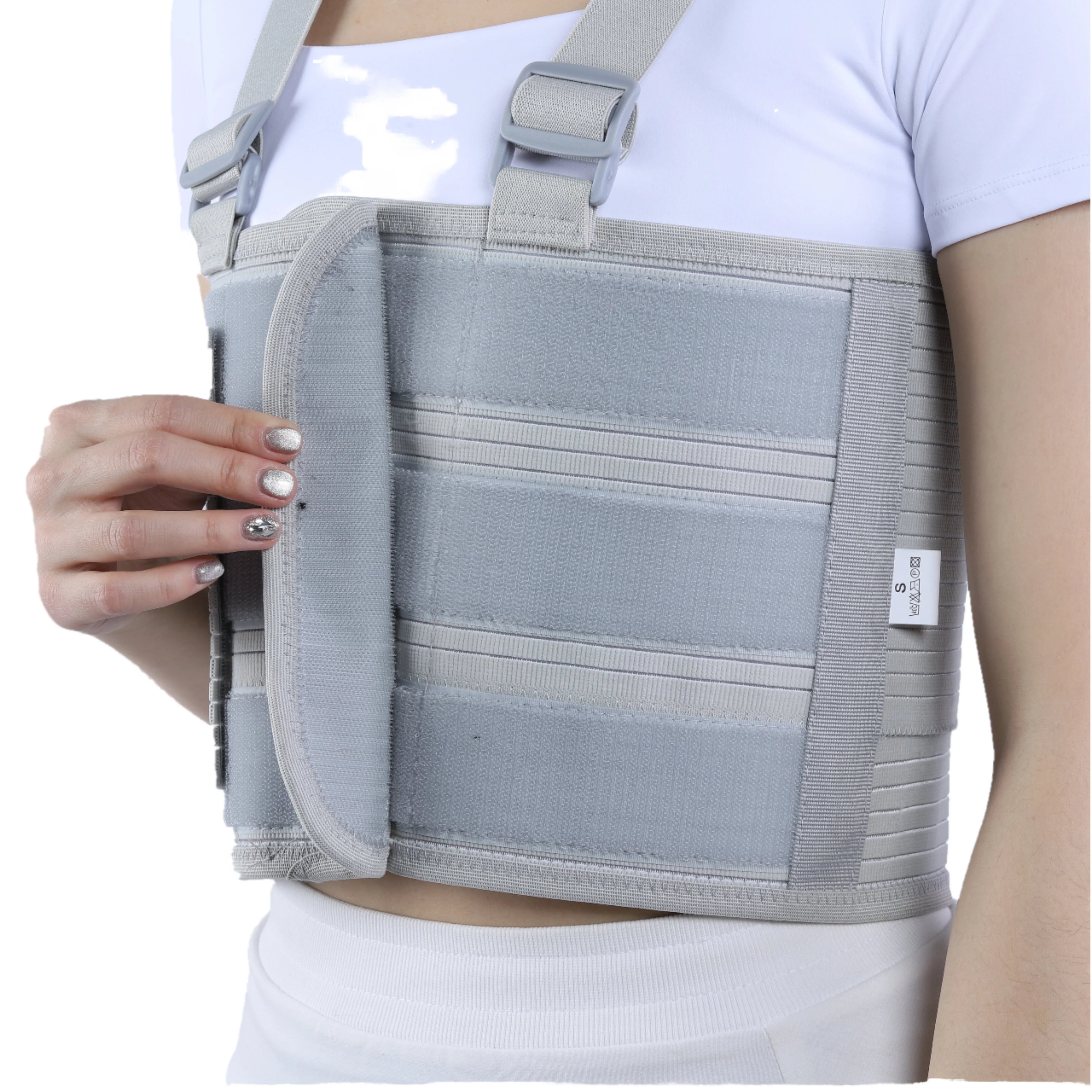 Adjustable Elastic Rib Support Brace with Breathable Chest Straps Adult Protective Bracelet