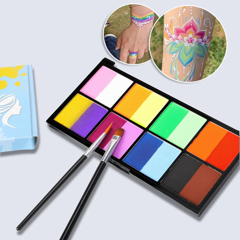 New Arrived Cosmetic Makeup Professional Face Painting Split Color Water Based Face Body Paint Wholesale