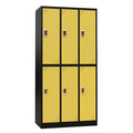 Metal Employee Locker 6 Door Locker Metal Staff Wardrobe Hanging Clothes Storage Locker Cabinet