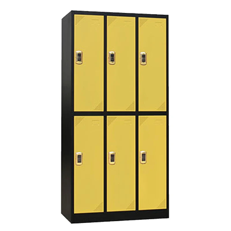 Metal Employee Locker 6 Door Locker Metal Staff Wardrobe Hanging Clothes Storage Locker Cabinet