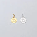 925 Sterling Silver 9mm Good Luck Bracelet Disc Charms for Women Jewelry Making