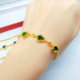Dubai Jewelry Gold Plated Diamond Braceletgold PlatedMicro Inlaid Bracelet Exquisite Craftsmanship Gold Plated Ladies Jewelry