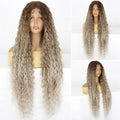 European and American Female Lace Chemical Fiber Wig Female Long Curly Hair Lace Head