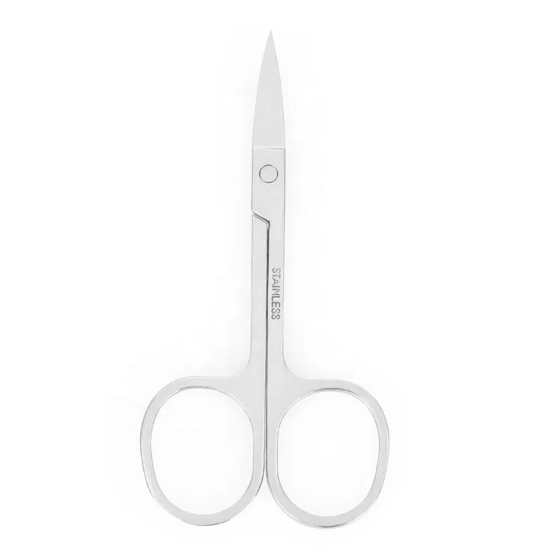 Professional Stainless Steel Facial Hair Trimmer Scissors Hot Selling Curved Blade Eyebrow Nose Beard Trimming Beauty Tool