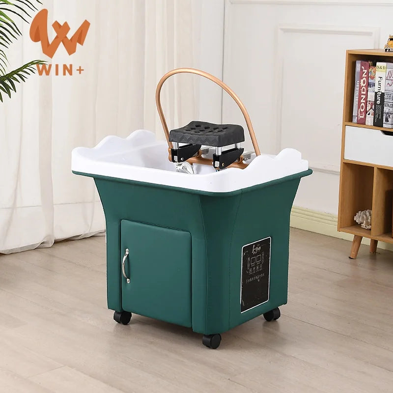 Winplus Washing Mobile Salon Hair Wash Shampoo Basin Haut De Gamme Lit Pour Japanese Salon Head Spa Equipment Shampoo Bowl Sink