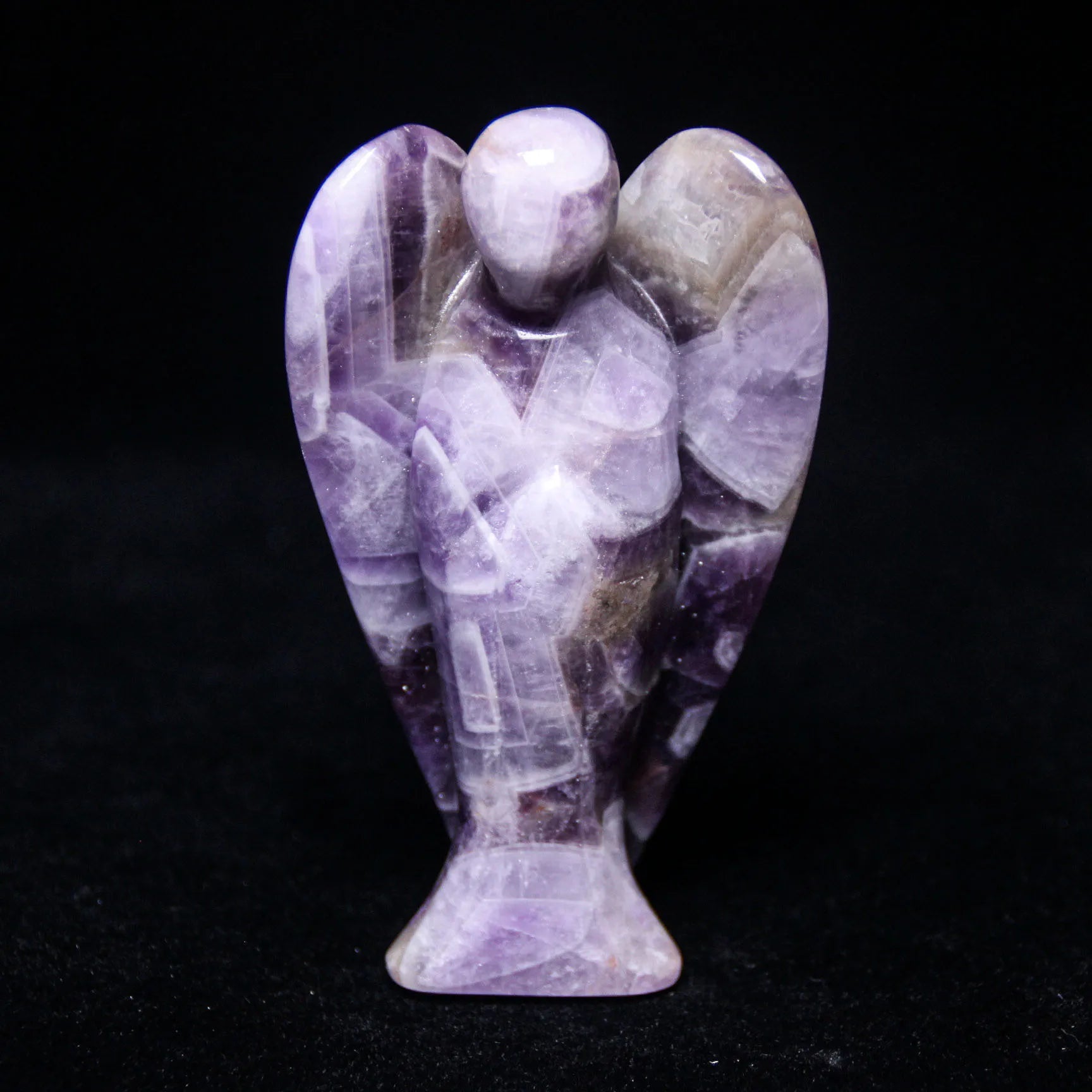 DIY Angel Figurine Christmas Decorative Amethyst Crystal Ornaments Collectible Gift for Kids Crafts