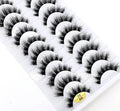 10 Pairs Fluffy Lashes 3d  Faux Mink Lashes 100% Cruelty Free Lashes Handmade Reusable Natural Eyelashes