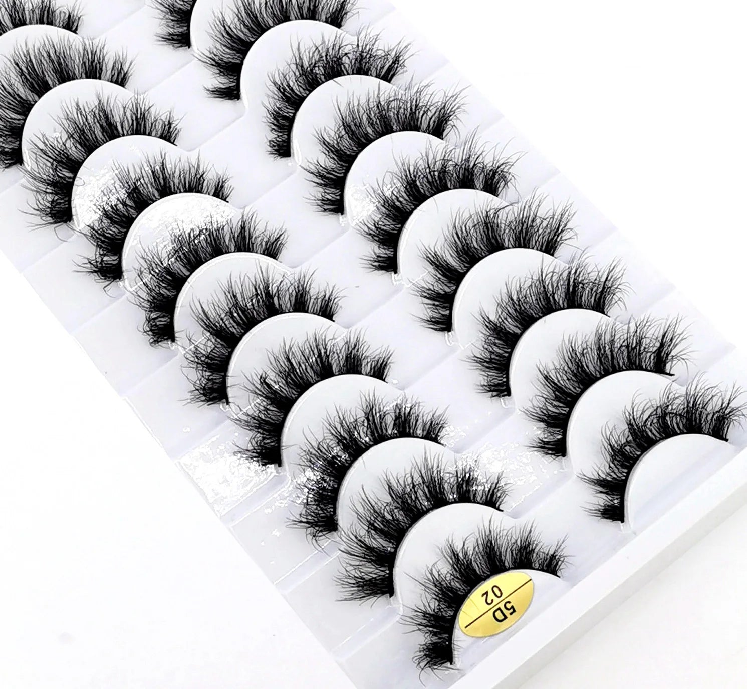 10 Pairs Fluffy Lashes 3d  Faux Mink Lashes 100% Cruelty Free Lashes Handmade Reusable Natural Eyelashes
