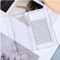 Flourishing Lashes Handmade Dark Black Pre-Made Cat Eye False Eyelashes with 6D-8D Volume PBT Material 12 Rows Super Soft Bloom
