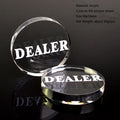 Factory Supply Acrylic Pressing Black and  White Double-sided Poker Cards Guard Poker Button-Peach Heart Dealer Casino Series