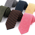 Casual Striped Plaid Neck Ties for Men 6cm Skinny Plain Tie Polyester Slim Necktie for Business Wedding Formal Dress Gravatas