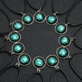 Trendy Long Wax String Chain Charm Horoscope Astrology Pendant 12 Zodiac Sign Necklace Jewelry