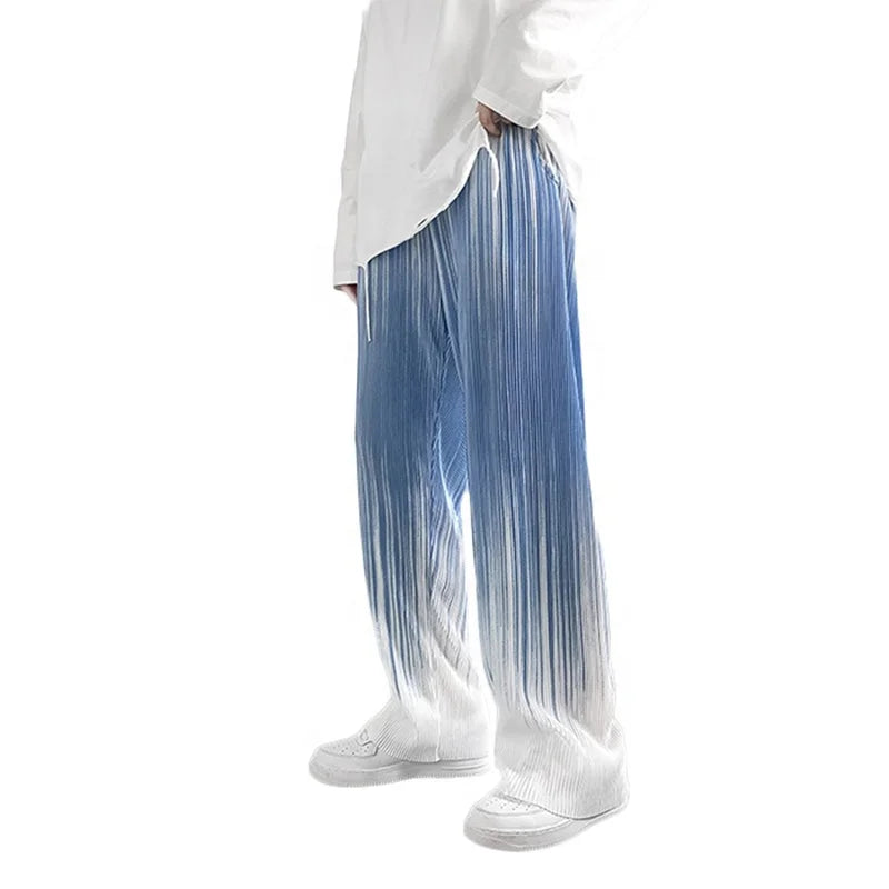 Men's Casual Solid Color Corduroy Straight Pants Lightweight Warm Sweatpants with Oversized Design