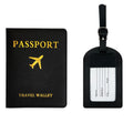 Best Gift Travel Wallet Fashionable PU Leather Slim Passport Holder with Card Slot and Luggage Tag Set