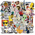 100Pcs Trend Brand Logo Fashion Hip Hop Rock Graffiti Stickers for Laptop Phone Bottle Diary Notebook PVC Custom Pinup Label