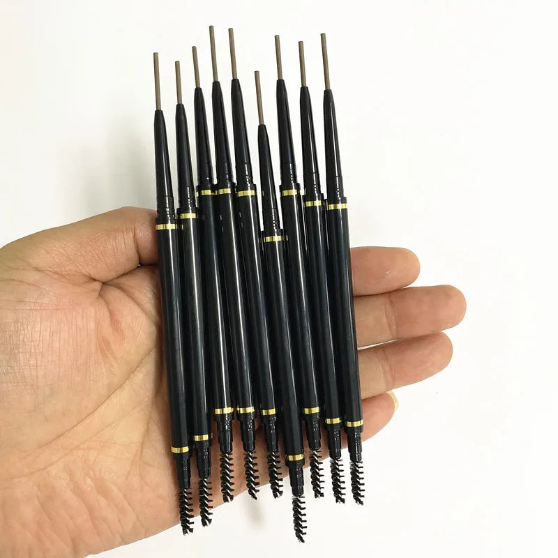 No logo High Pigment Waterproof Brow Pencil Custom Private Label Long Lasting Wholesale Slim Eyebrow Pencil