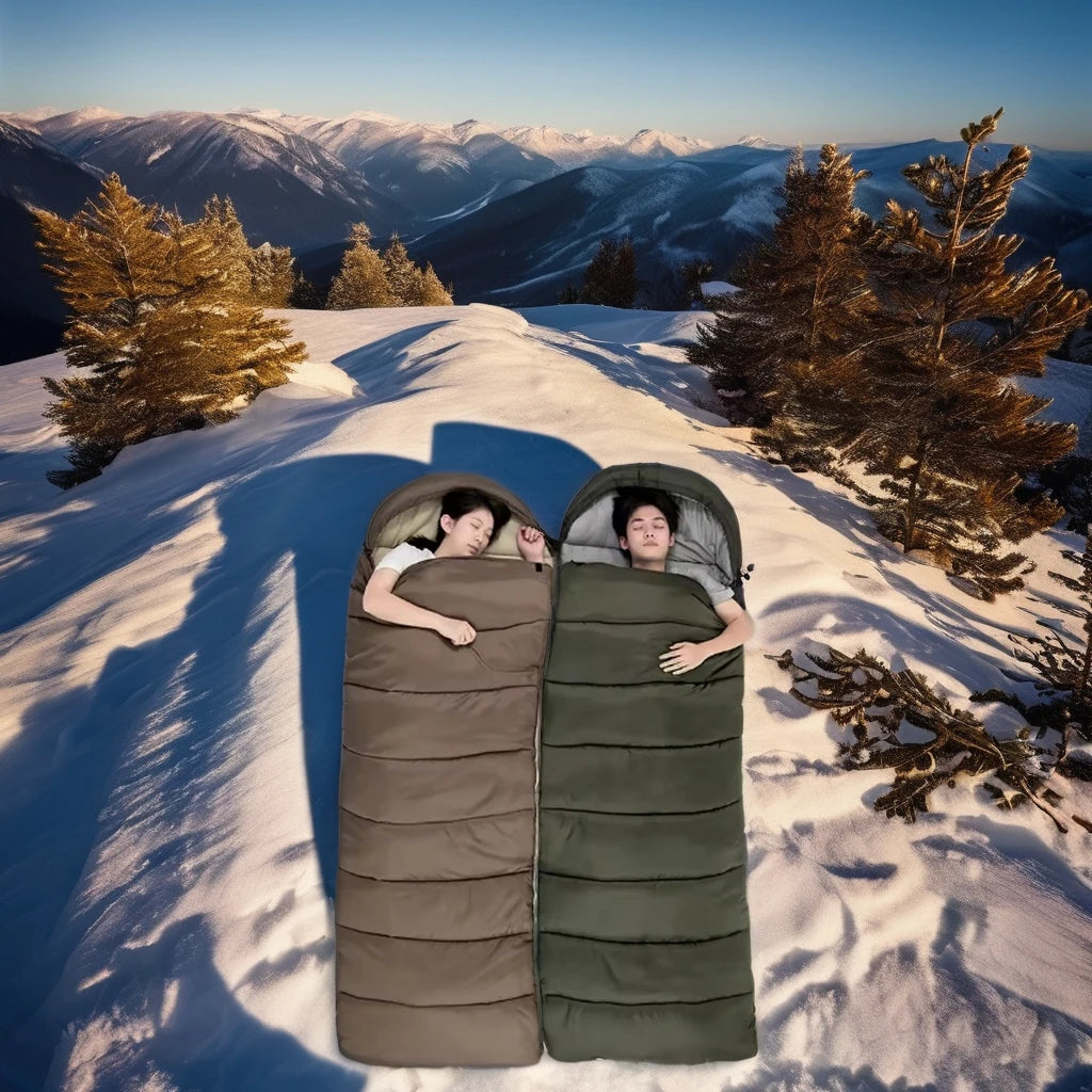 Lightweight 4 Season Extreme Weather Camping Sleeping Bag for Adults Mummy Style Envelope Compression for Hiking