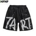 OEM Streetwear Men's Mid Waist Hip Hop Print Shorts Custom Logo Letter Printing Spandex/Polyester Quick Dry Casual Sports