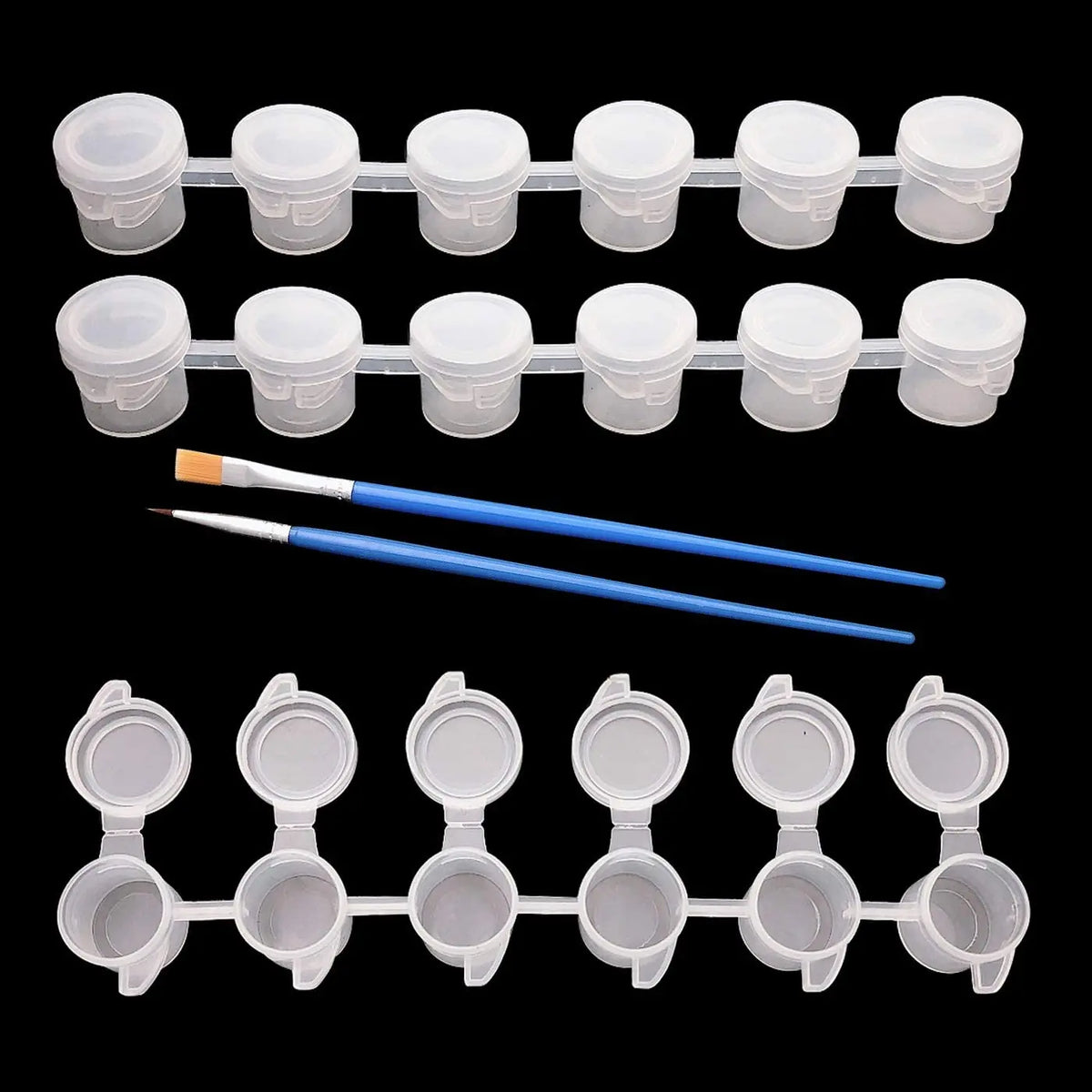 6 Cups 3ml Empty Paint Pot Pod Strips Mini Paint Pot Storage Containers Empty Paint Strips MegaBDM